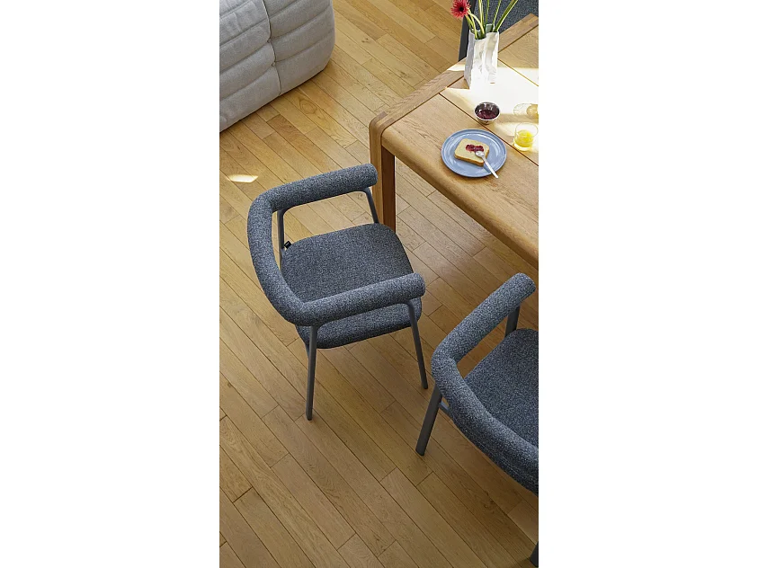 Hübsch Cadeira de jantar Cinzenta Ecto