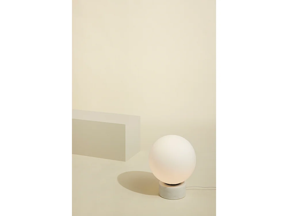 Hübsch Lampe sur pied Cylindre Verre Blanc SPHERE