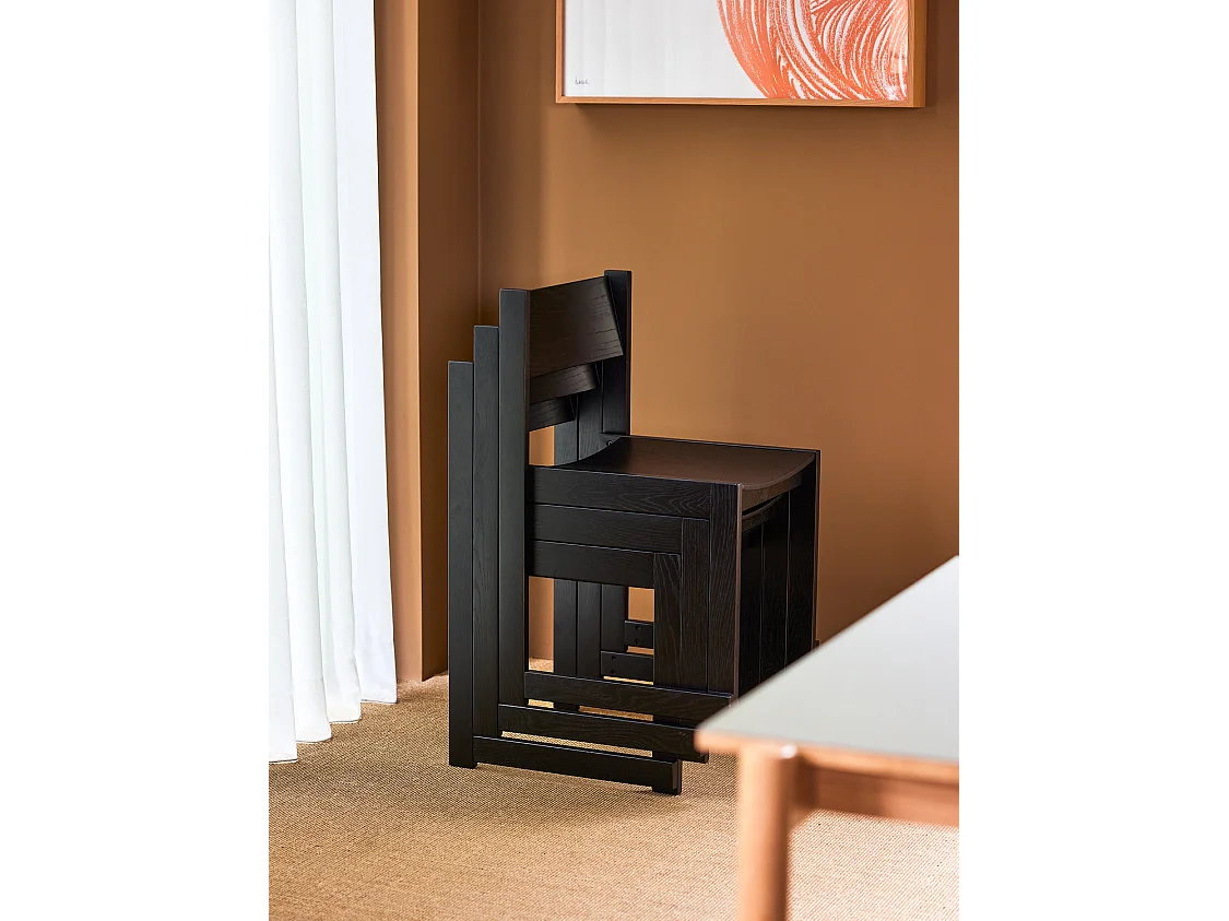 Hübsch Cadeira de jantar Oak Black FORMA