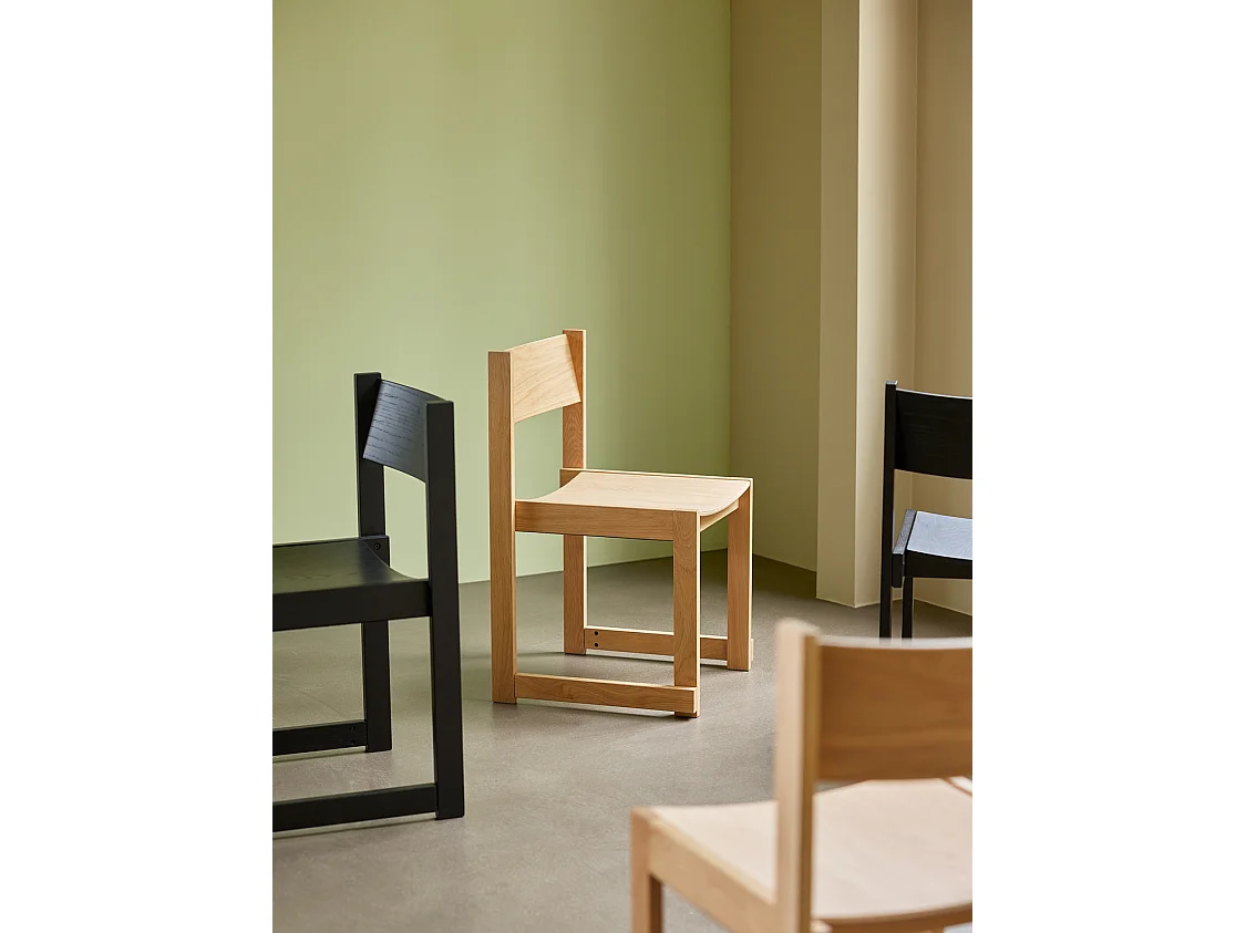 Hübsch Cadeira de jantar Oak Black FORMA