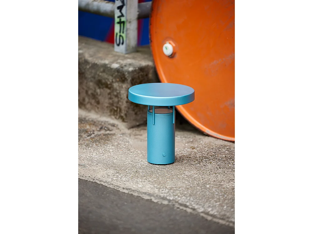 Hübsch Lampe portable Mini Fer métallique Turquoise BRINGME