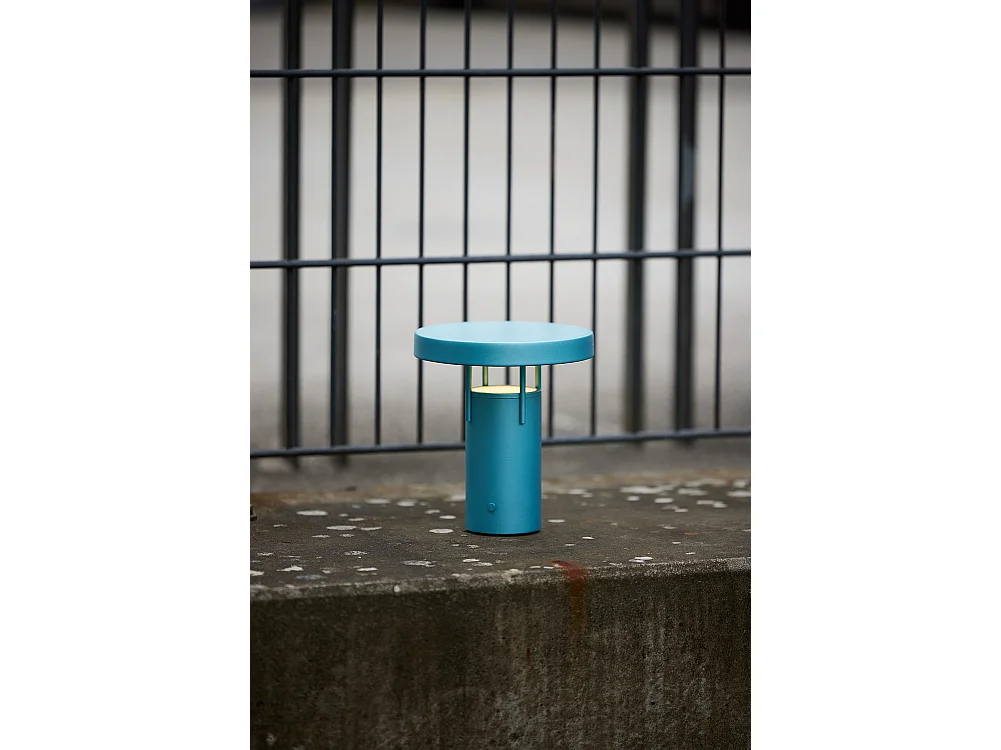 Hübsch Lampe portable Mini Fer métallique Turquoise BRINGME