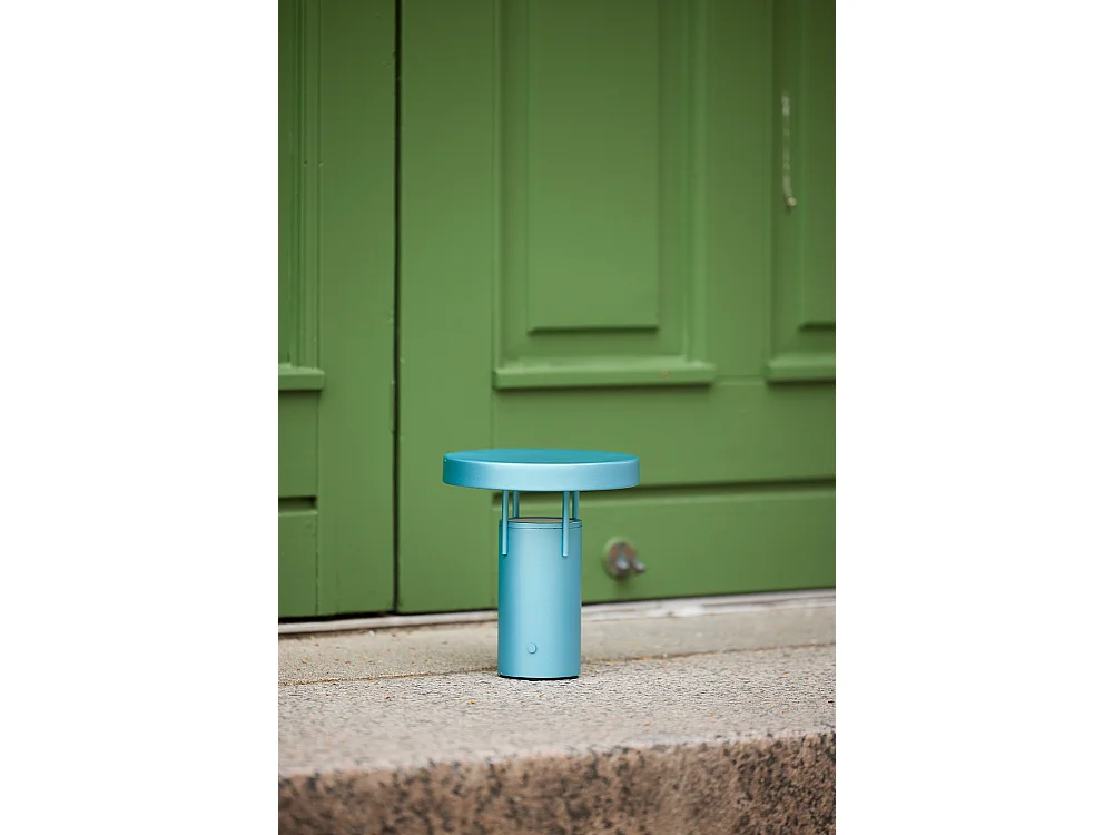 Hübsch Lampe portable Mini Fer métallique Turquoise BRINGME