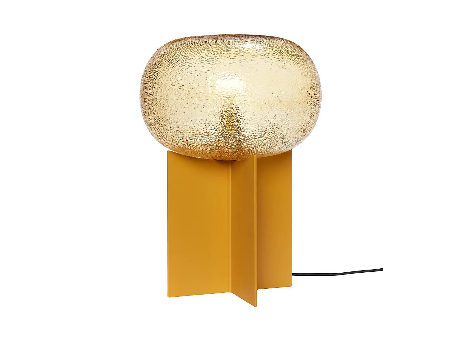 Hübsch Lampe de table Verre Ambre PODIUM