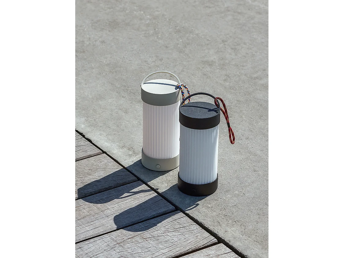 Hübsch Lampe Portable Verre Noire CAMP
