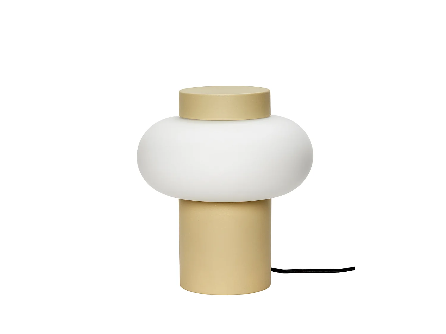Hübsch Lampe de table Verre Beige CAMP