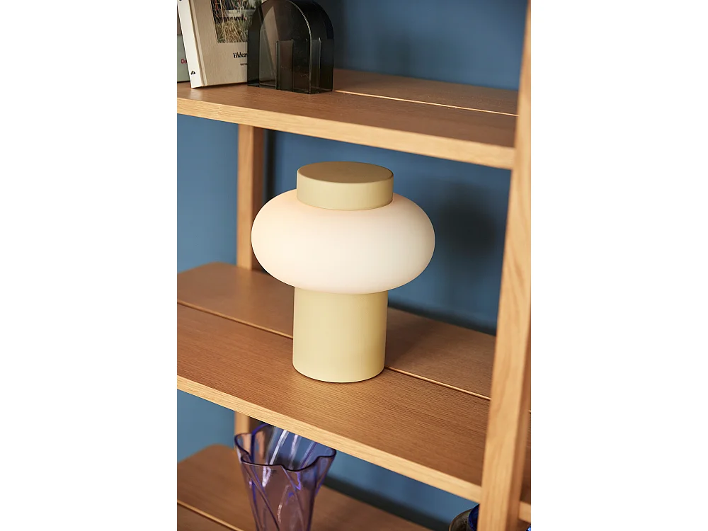 Hübsch Lampe de table Verre Beige CAMP