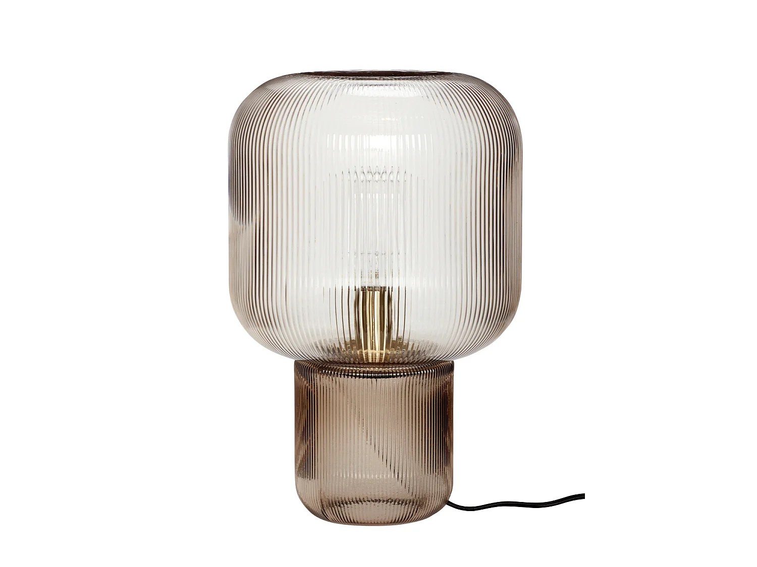 Hübsch Lampe de table Verre Brun PIRUM