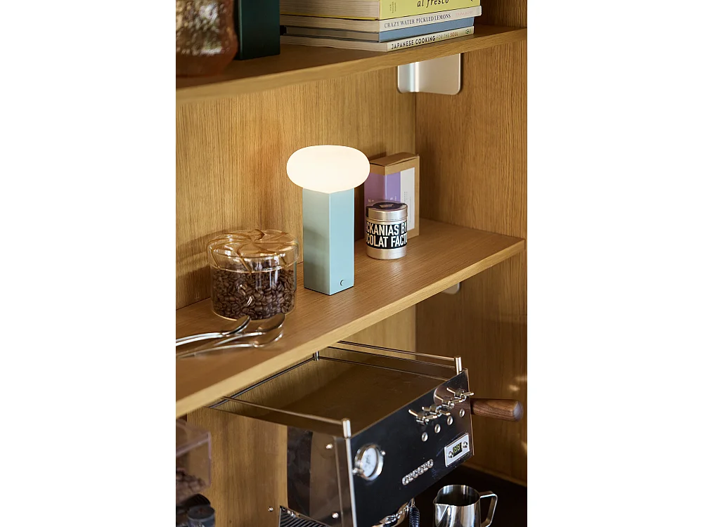 Hübsch Lampe Portable Verre Bleu LOW