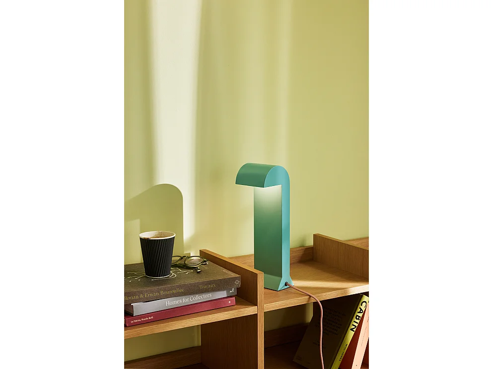 Hübsch Lampe de table Turquoise Soothe
