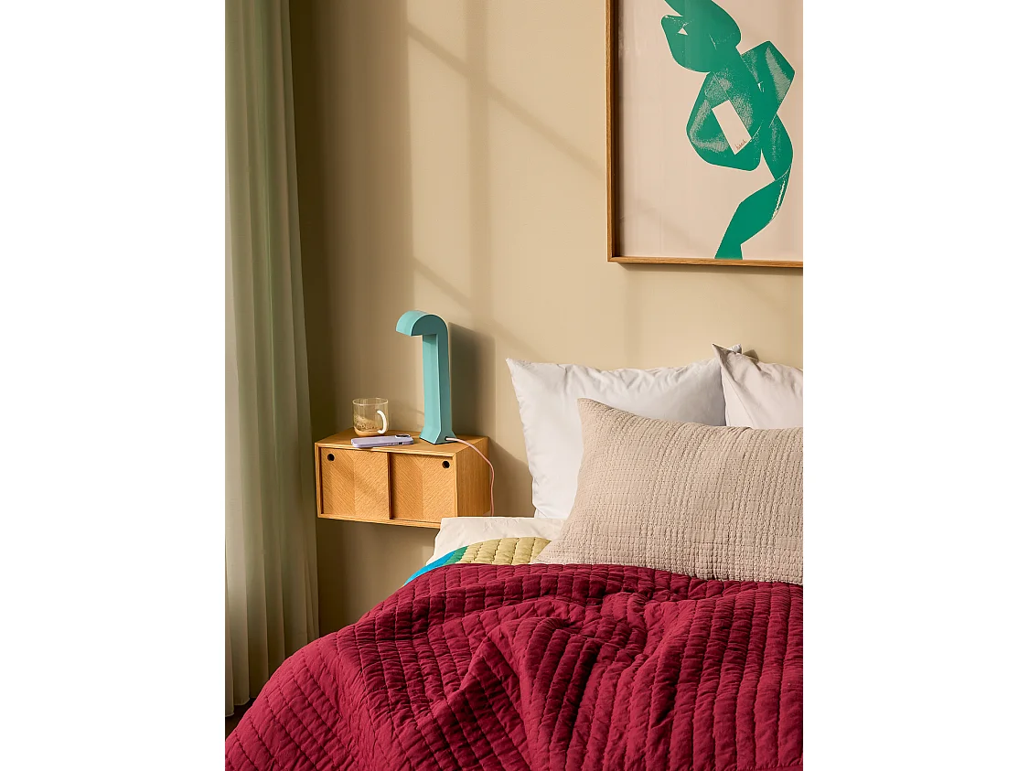 Hübsch Lampe de table Turquoise Soothe