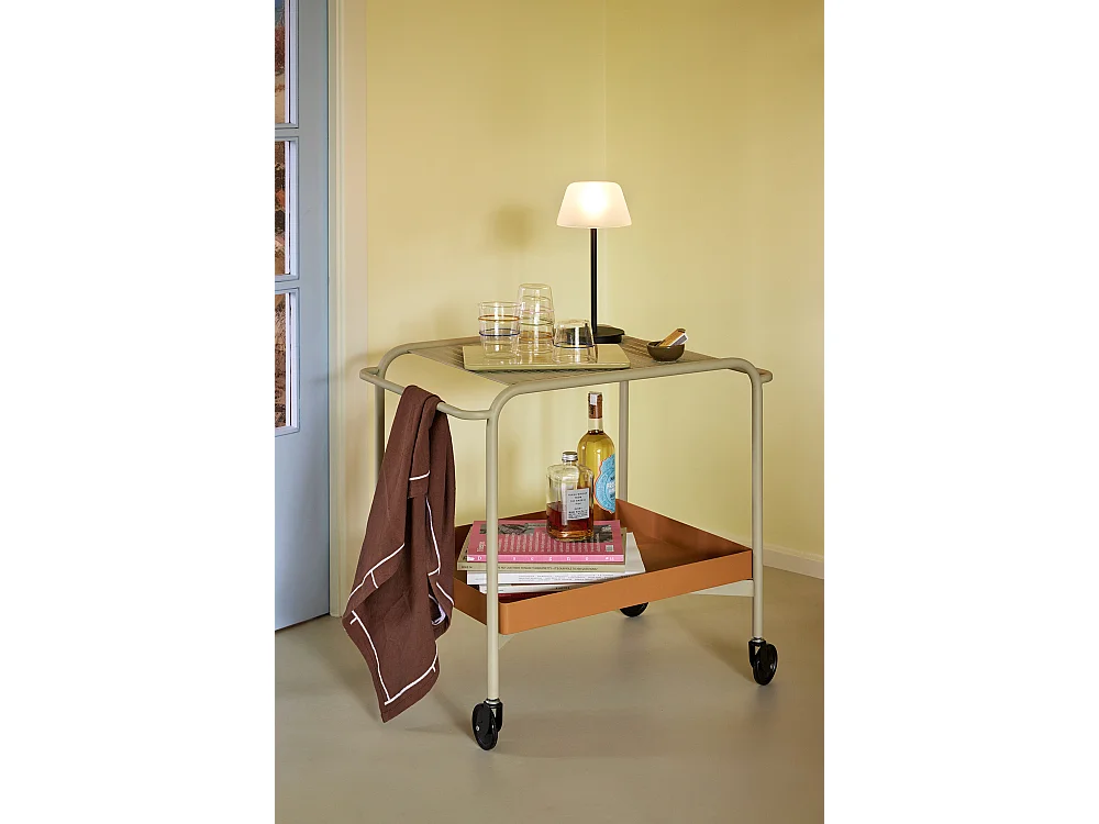Hübsch Lampe de table Portable Verre Noire SALON