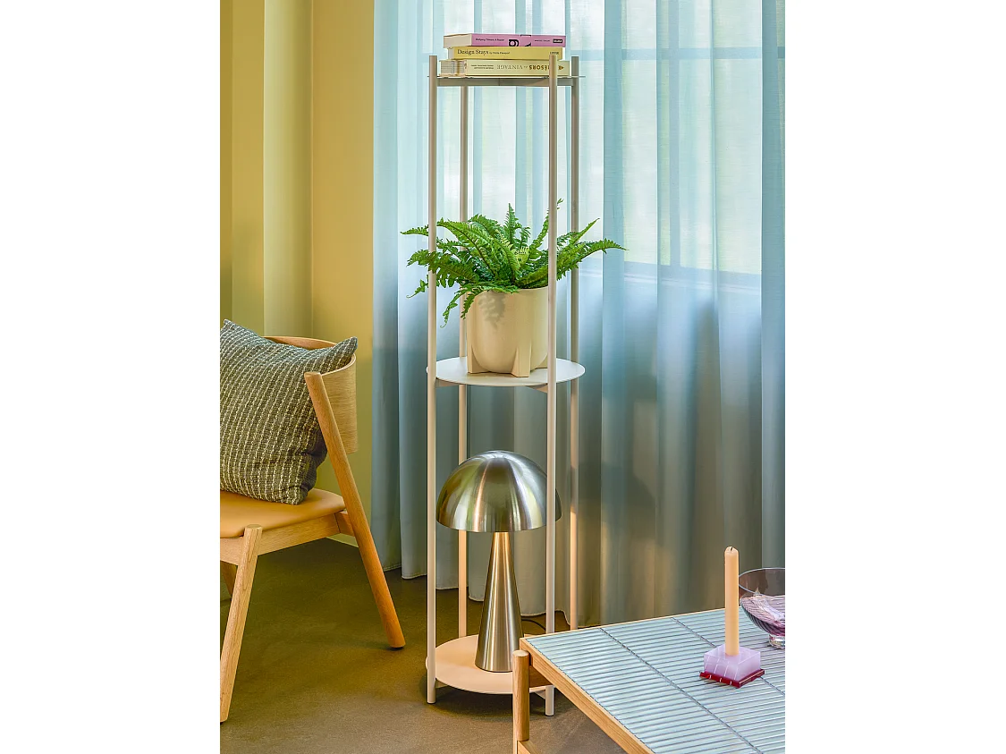 Hübsch Lampe de Table Tall Fer Nickel MUSH