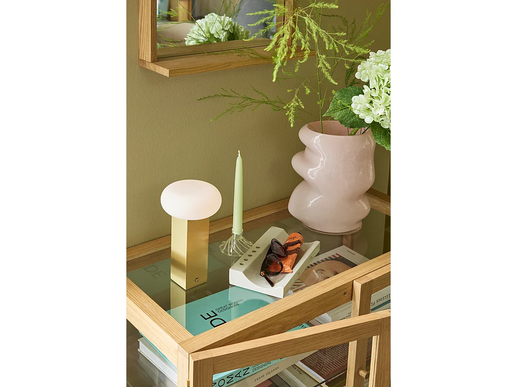 Hübsch Lampe portable Verre Laiton LOW