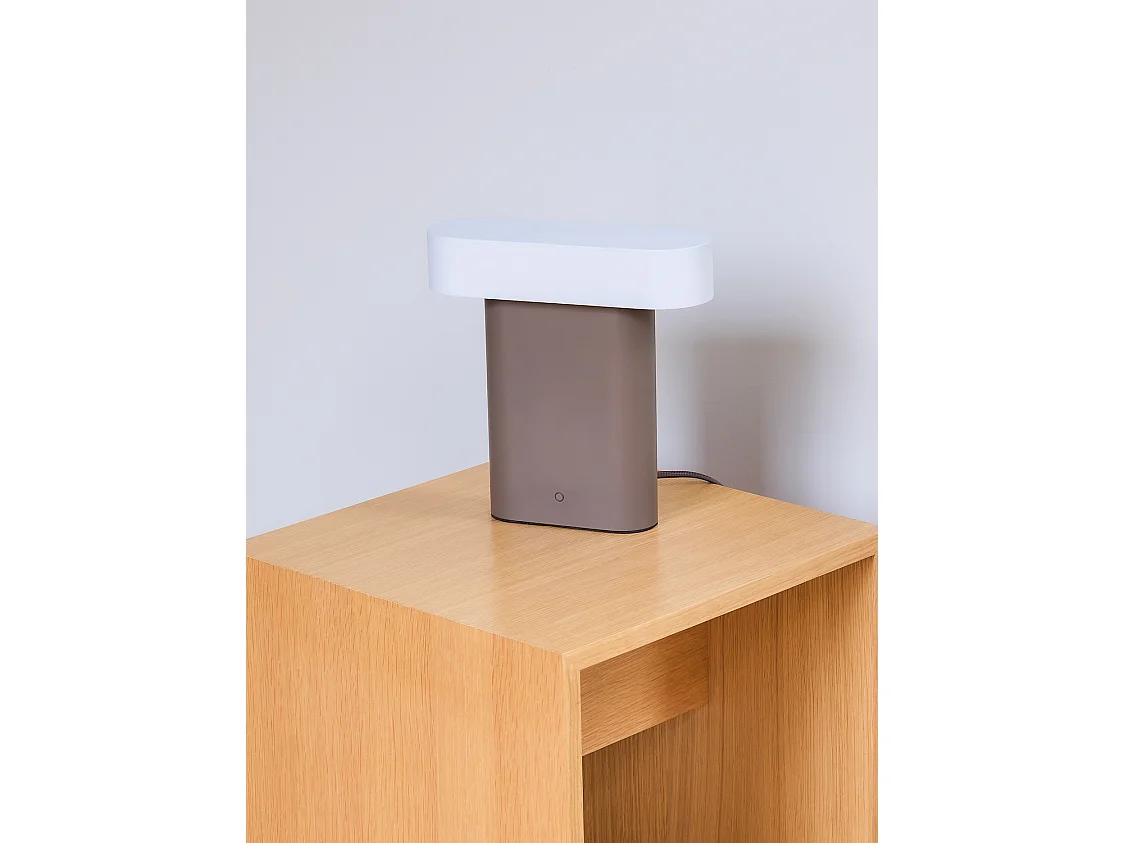 Hübsch Lampe de Table Marron/Gris Clair Sleek