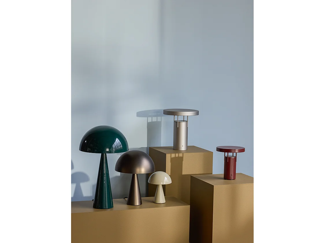 Hübsch Lampe Portable Mini Acrylique Bordeaux métallisé BRINGME