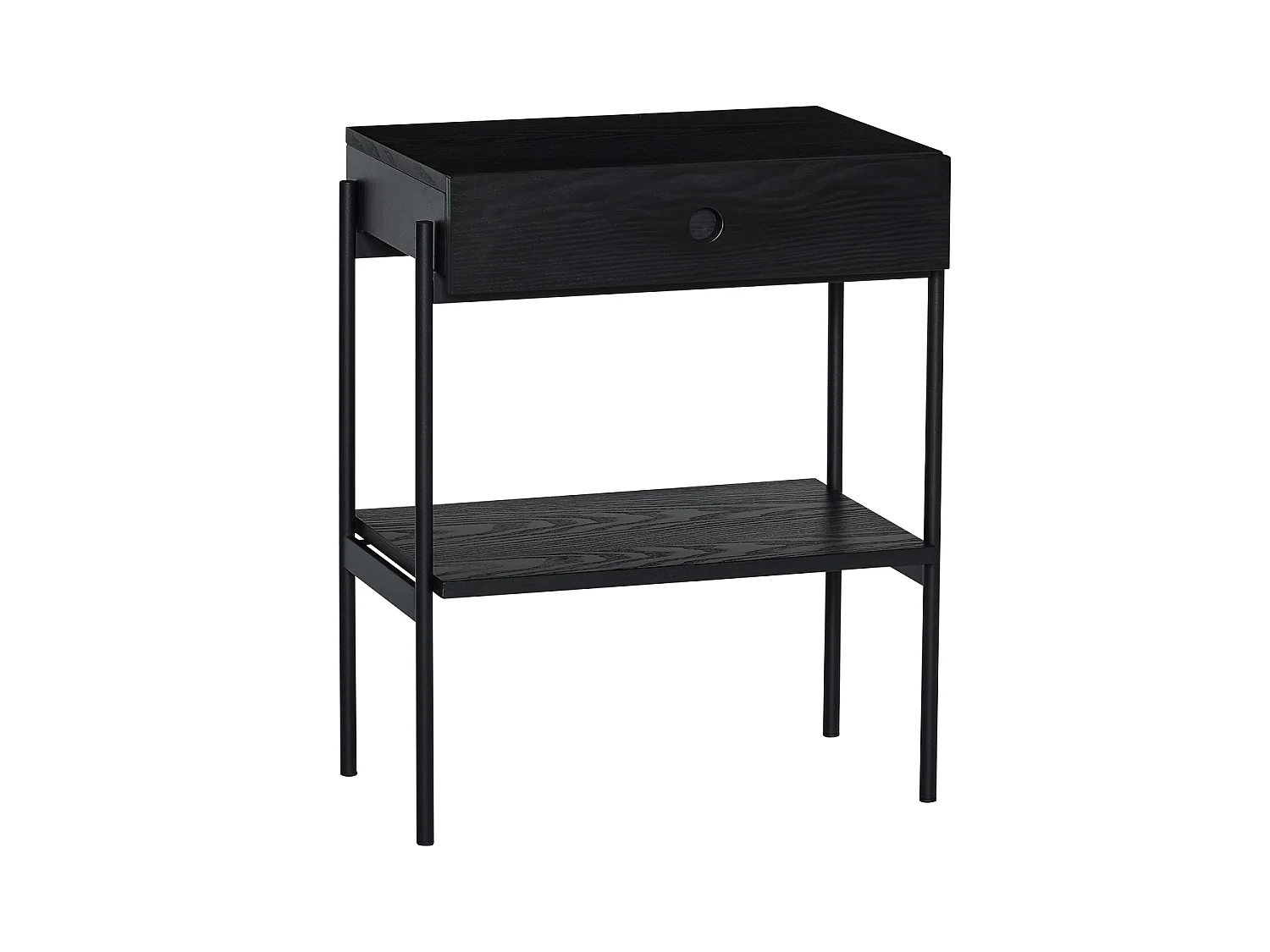 Hübsch Table de chevet Noir Bois noir NOIR