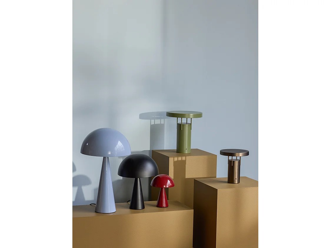 Hübsch Lampe de Table Haute Fer Bleu Glacé MUSH