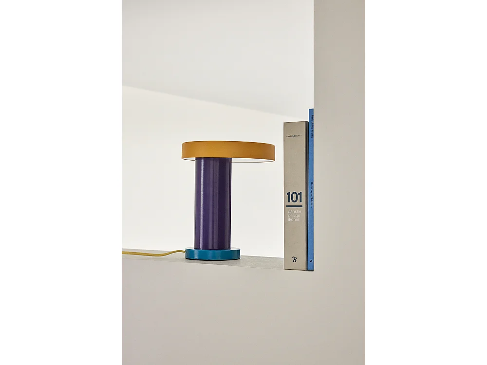 Hübsch Lampe de table Violet/Jaune Iron MAGIC