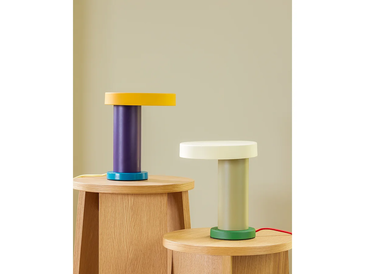 Hübsch Lampe de table Violet/Jaune Iron MAGIC
