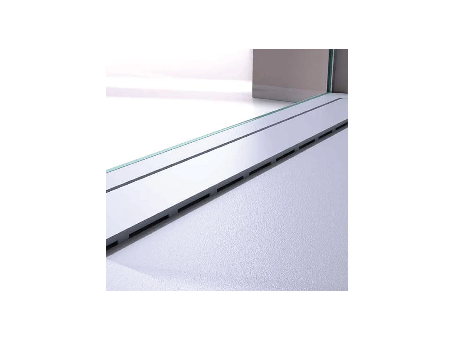 Mineralguss-Duschwanne extra flach CLEVER Schieferoptik ANTHRAZIT 70x180 cm