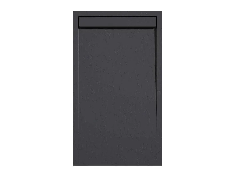 Receveur de douche 80x120 cm extra plat SMART en résine surface ardoisée anthracite