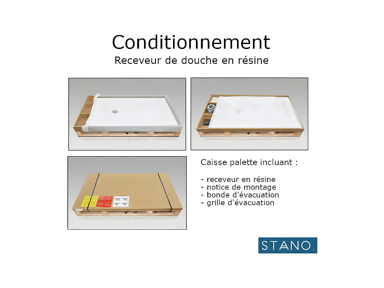 Plato de ducha pizarra CLEVER CREMA  80x110 cm