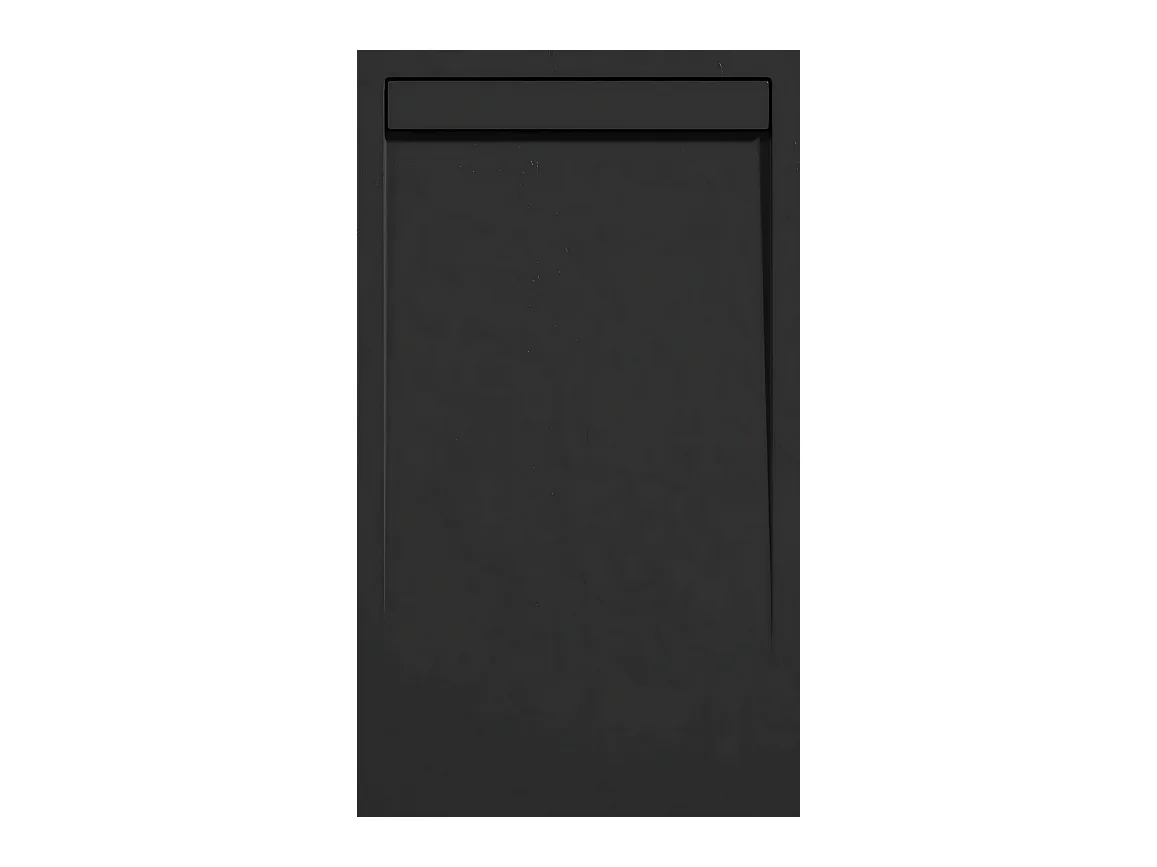 Receveur de douche 90x120 cm extra plat SMART en résine surface ardoisée noir