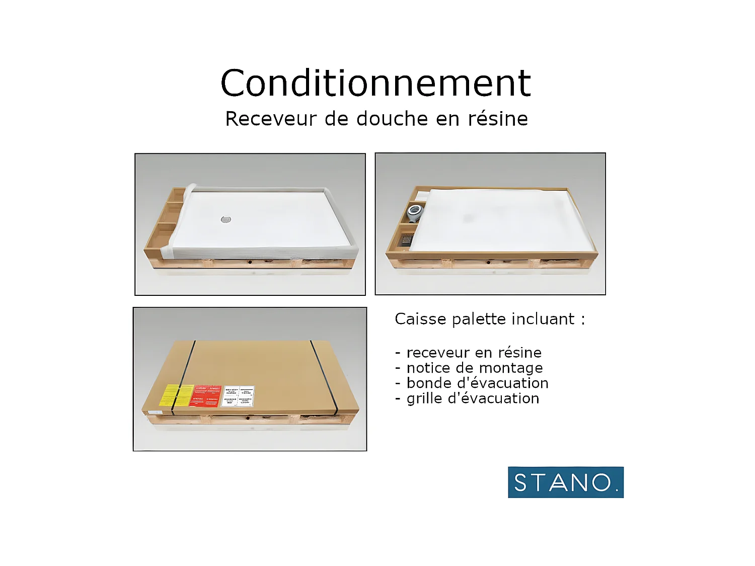 Mineralguss-Duschwanne extra flach CLEVER Schieferoptik BEIGE 90x130 cm