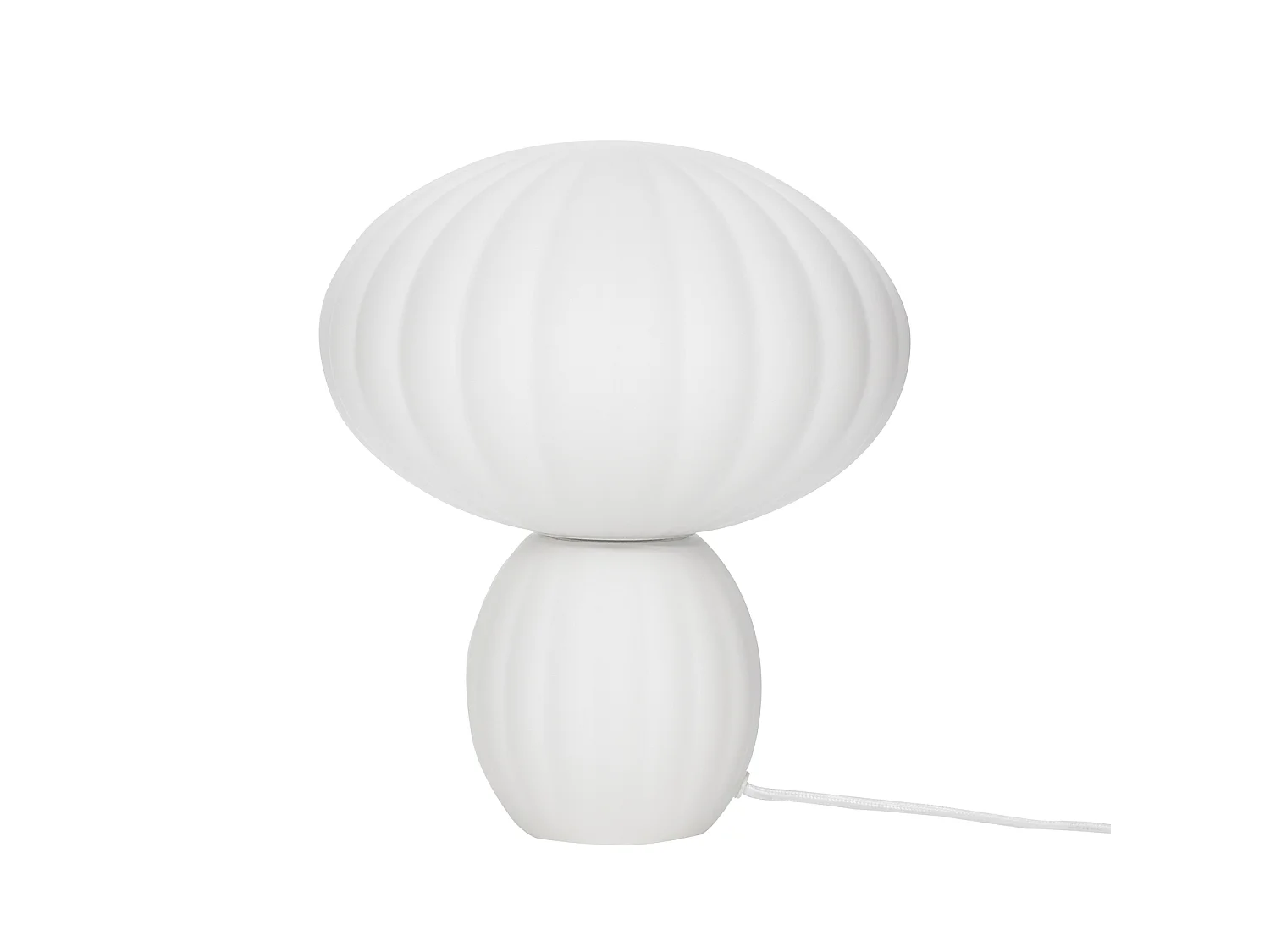 Hübsch Lampe de table Verre Blanc KUMU
