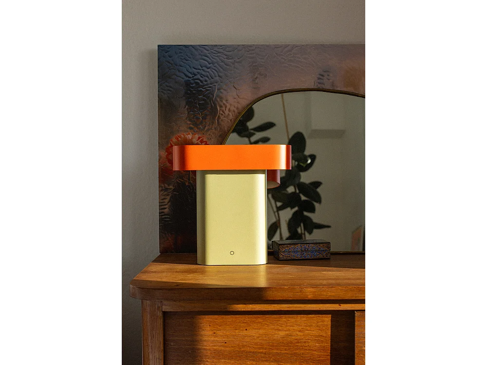 Hübsch Lampe de Table Vert/ Rouge Sleek