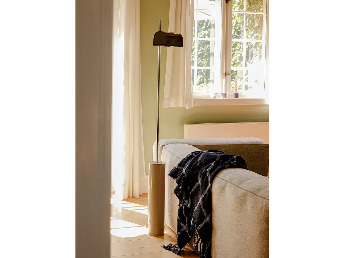 Hübsch Lampadaire Rond Marron REFLECTOR