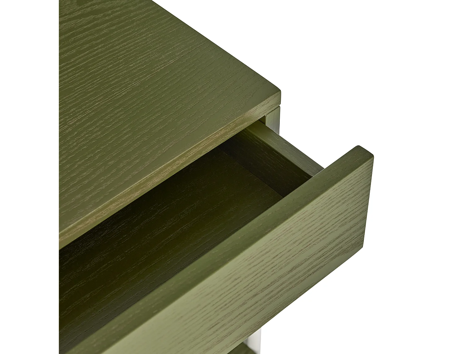 Hübsch Table de Chevet Ash Veneer Vert Off White NOIR