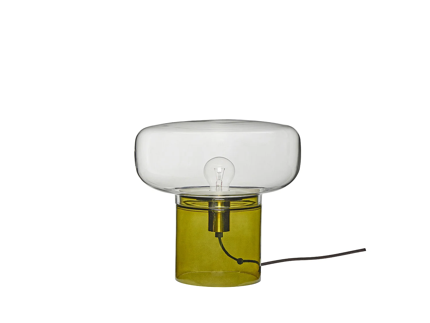 Hübsch Lampe de Table Verre Verte CRAVE