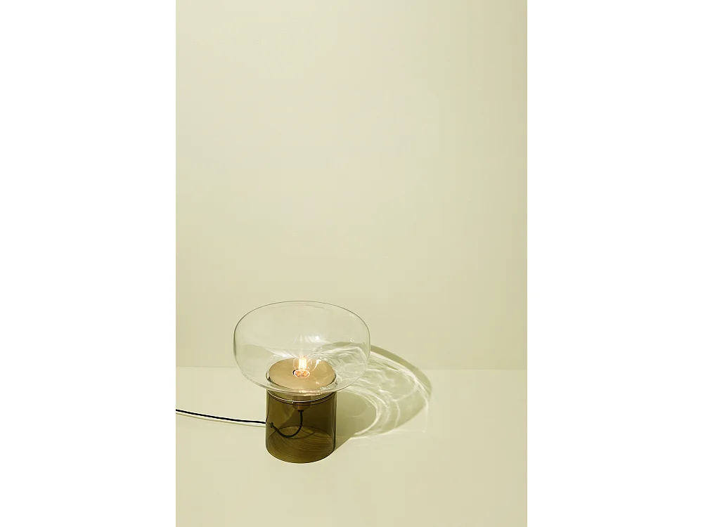Hübsch Lampe de Table Verre Verte CRAVE