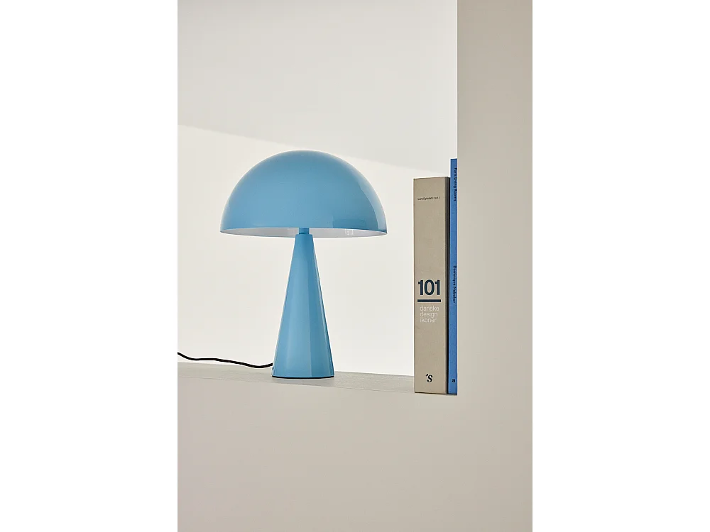 Hübsch Lampe de Table Mini Fer Bleu Clair MUSH
