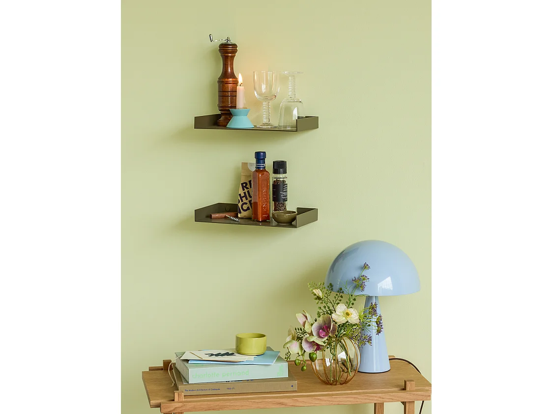 Hübsch Lampe de Table Mini Fer Bleu Clair MUSH