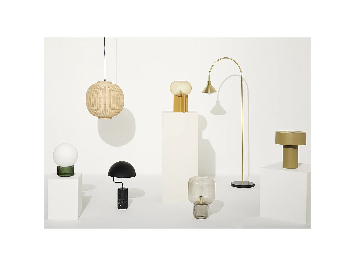 Hübsch Lampadaire Laiton Verre PIPE