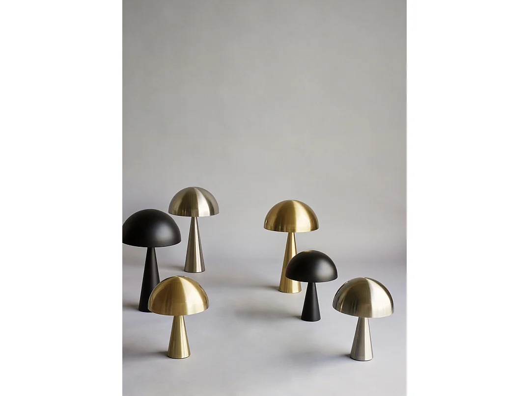 Hübsch Lampe de table Mini Nickel MUSH