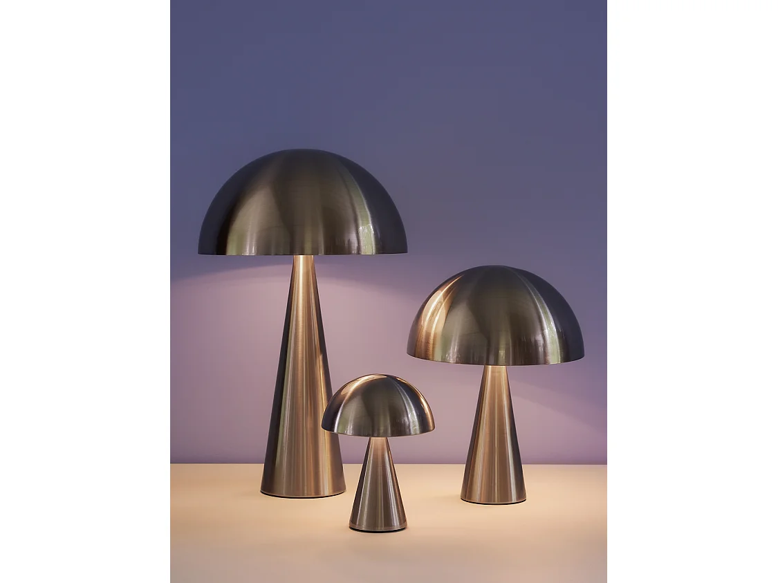 Hübsch Lampe de table Mini Nickel MUSH