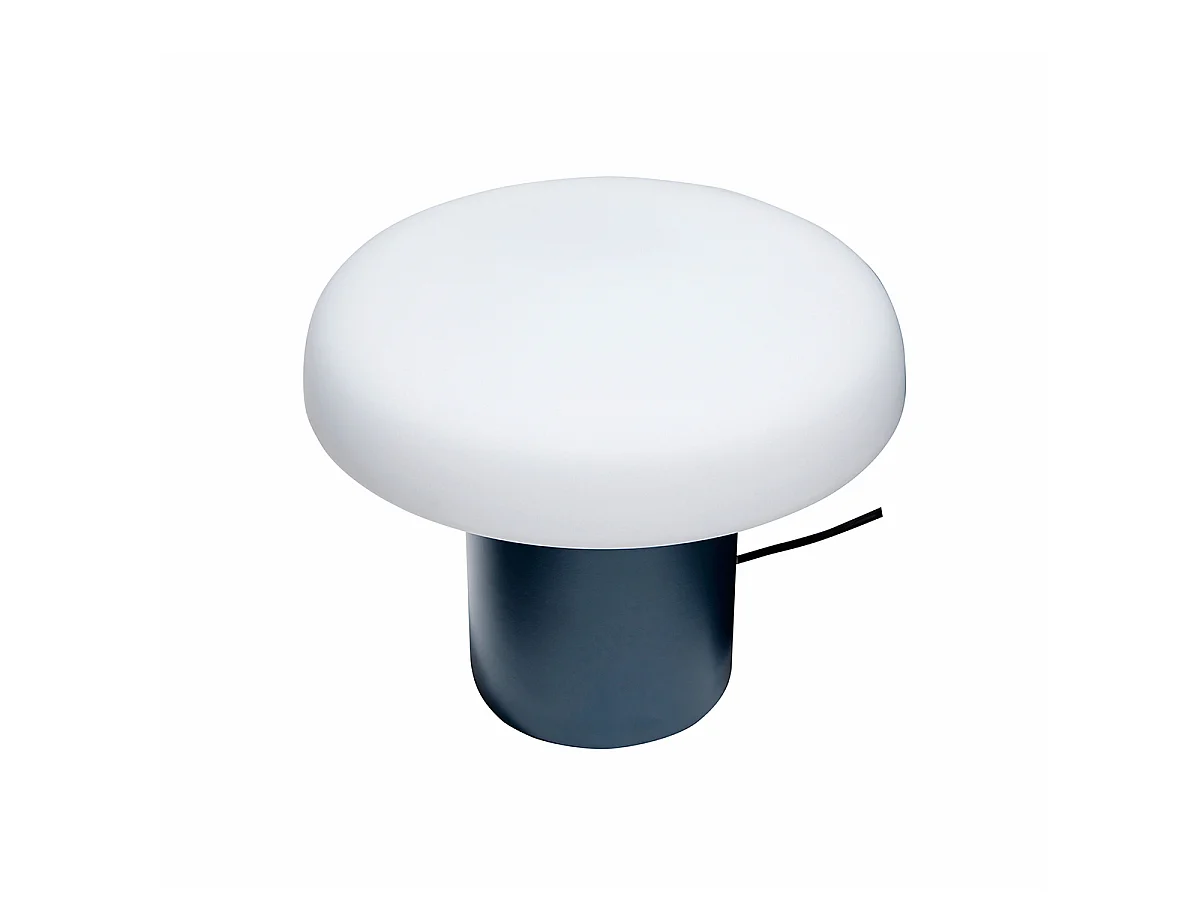 Hübsch Lampe de Table Iron Opale Bleu Foncé ATELIERS