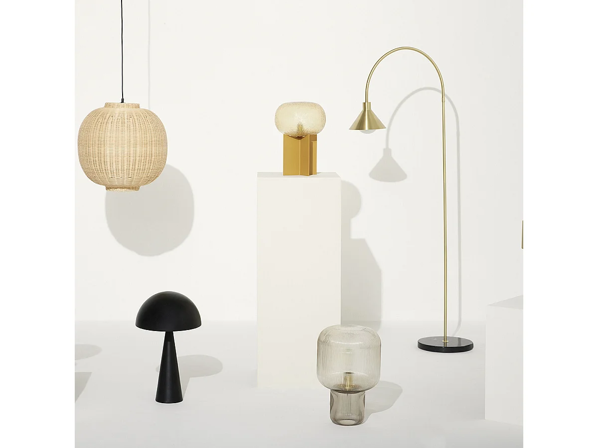 Hübsch Lampe de table Hauteur Fer Noir MUSH