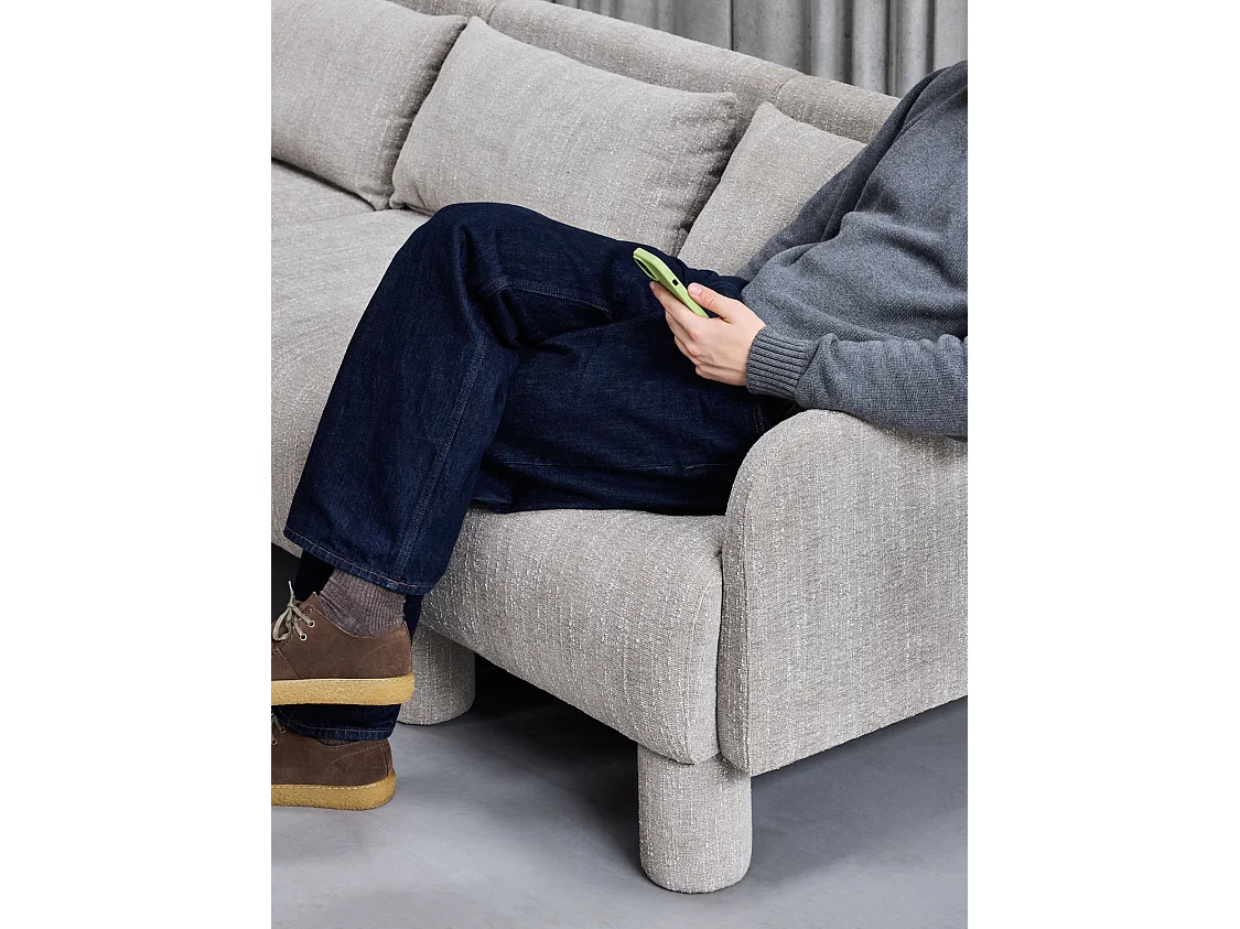 Hübsch Canapé Élégance 3 places Polyester Vert Clair ELEGANCE