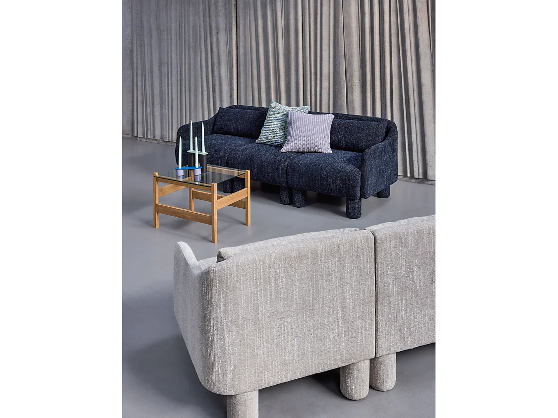 Hübsch Canapé Élégance 3 places Polyester Vert Clair ELEGANCE