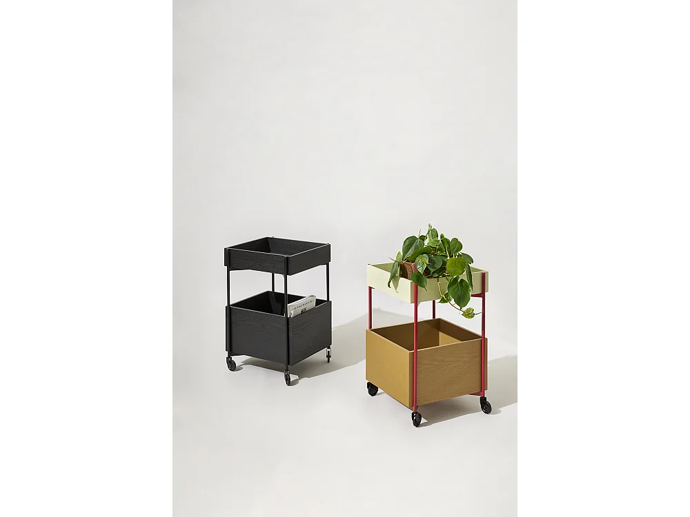 Hübsch Chariot de rangement Bois Multicolore FRESH