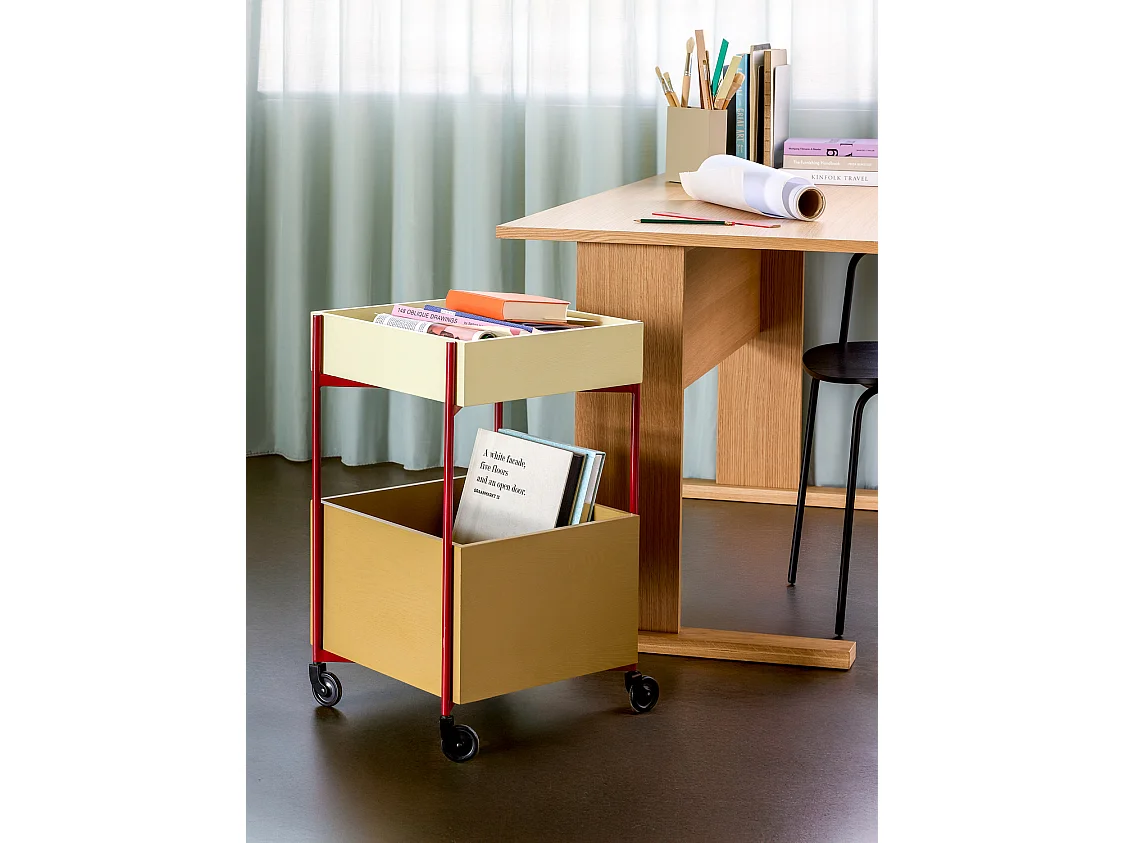 Hübsch Chariot de rangement Bois Multicolore FRESH