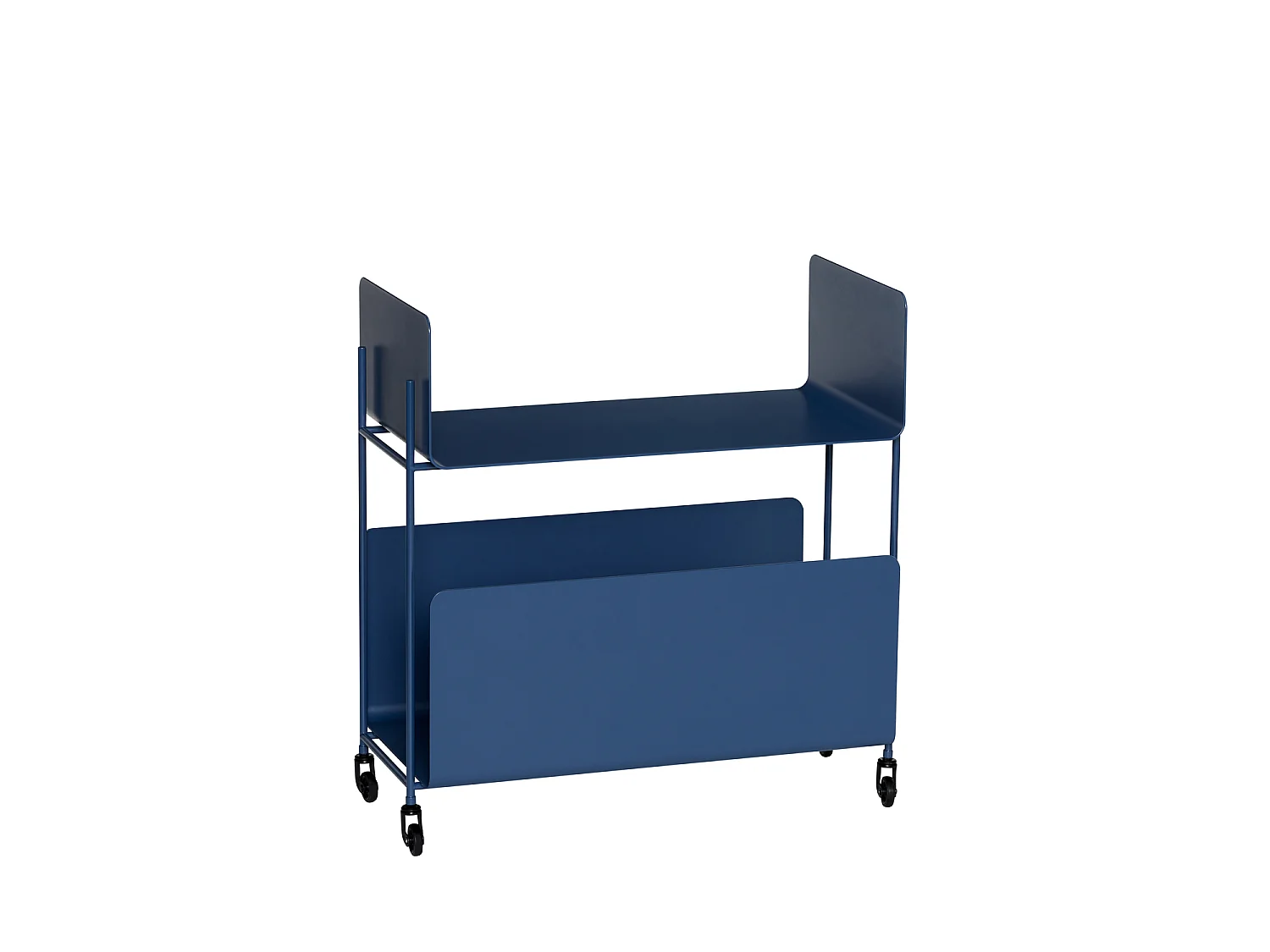 Hübsch Carrello Ruotante Ferro Blu Scuro Ays