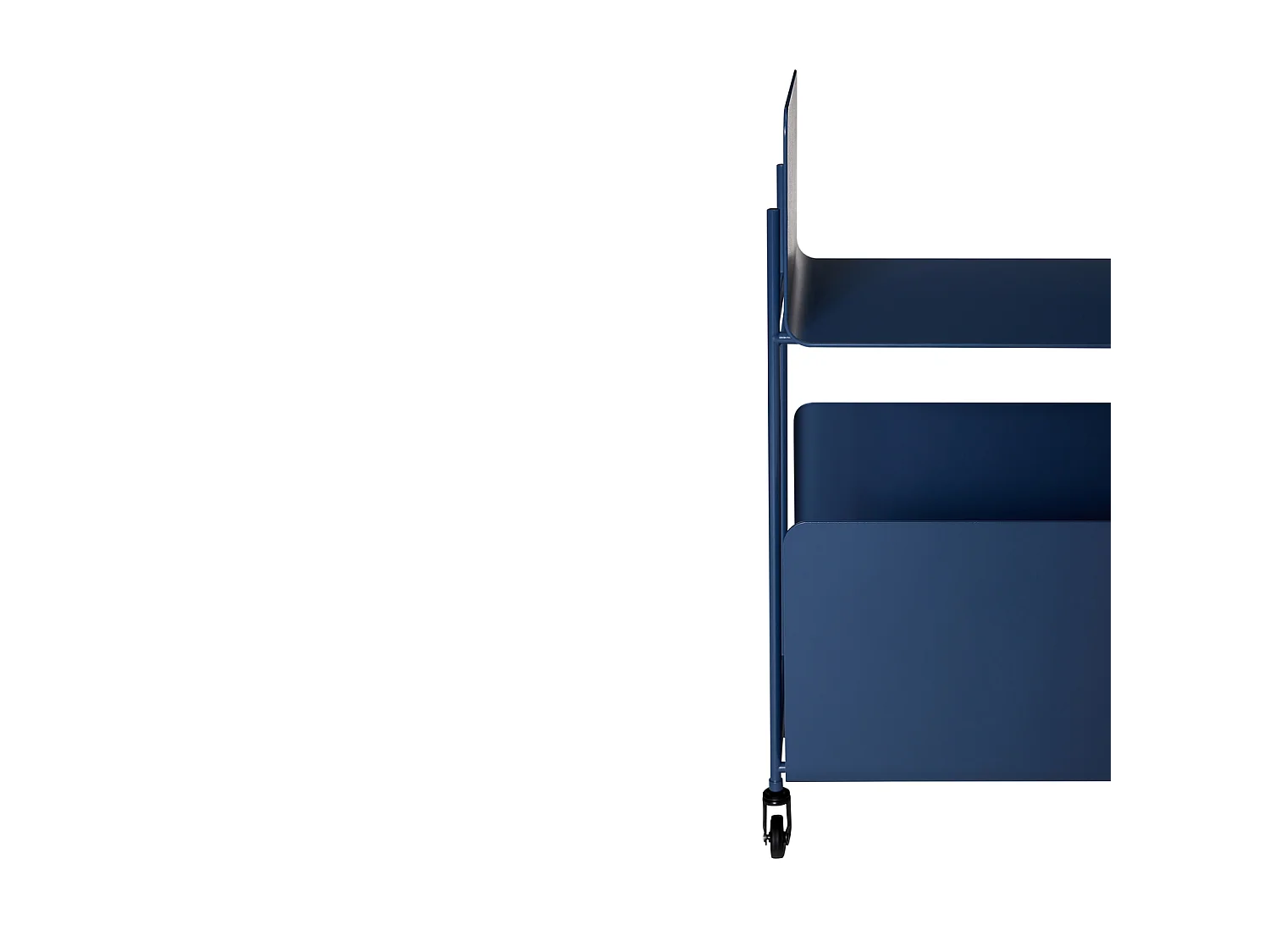 Hübsch Carrello Ruotante Ferro Blu Scuro Ays