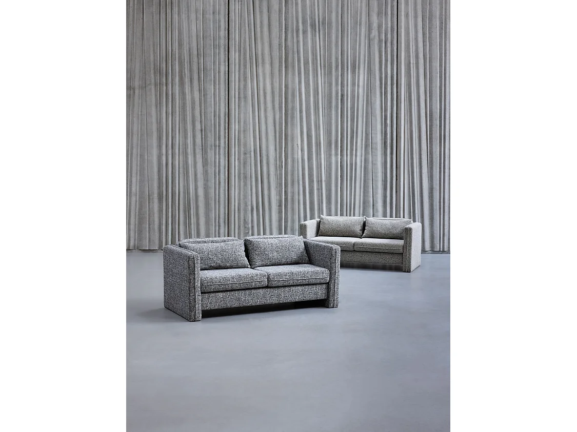 Hübsch Canapé 2 places Bois Gris foncé SOBA