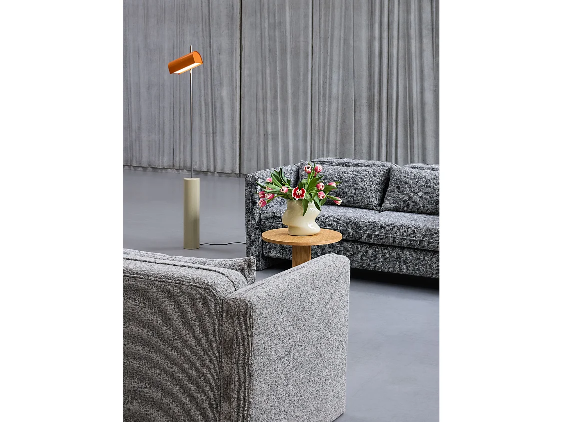Hübsch Canapé 2 places Bois Gris foncé SOBA